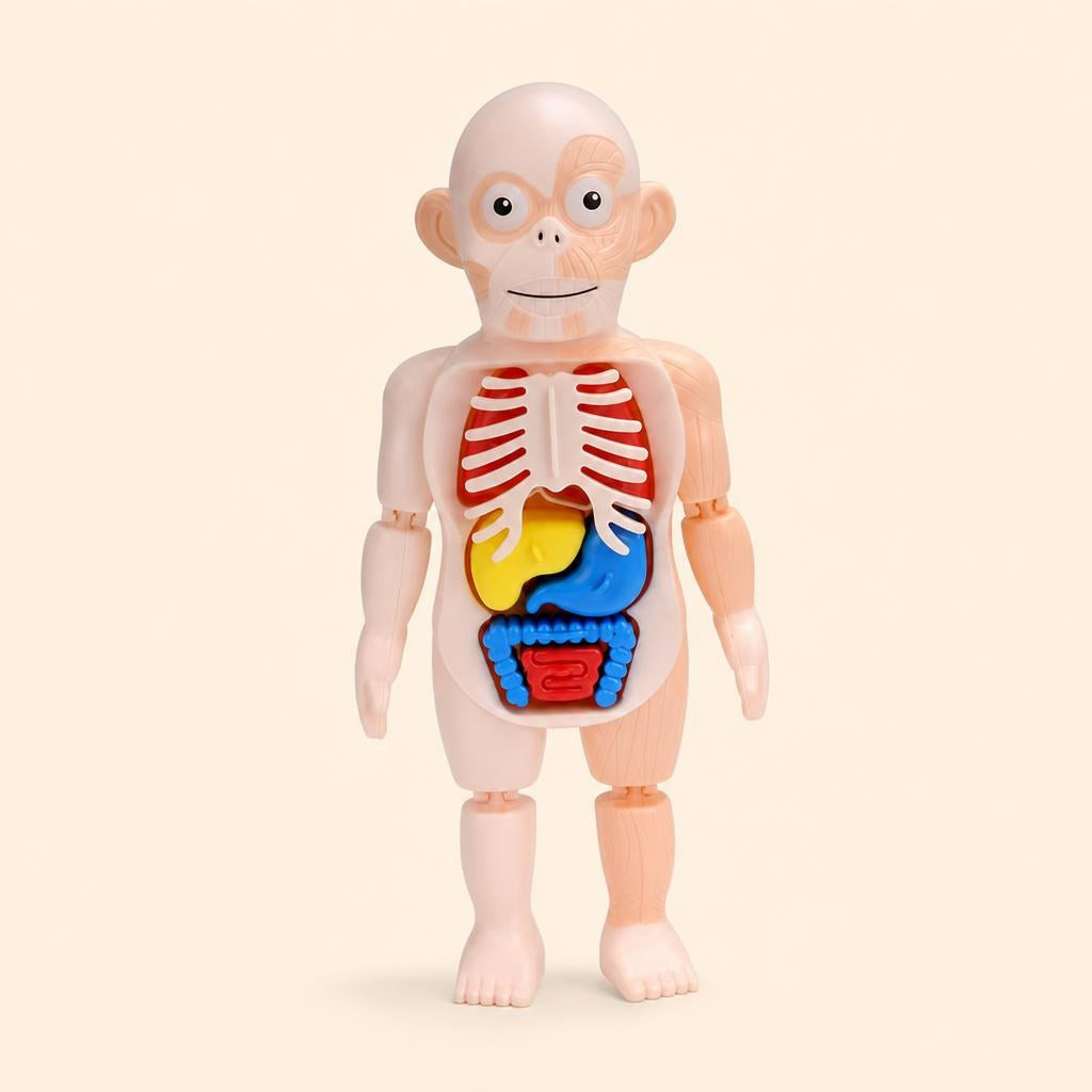 Muñeco de anatomía con órganos desmontables